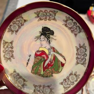 Hand painted made in Japan tea plates